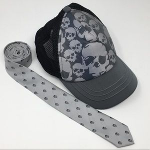 San Diego Hat Co Skull Cap / H&M Skull Tie Combo